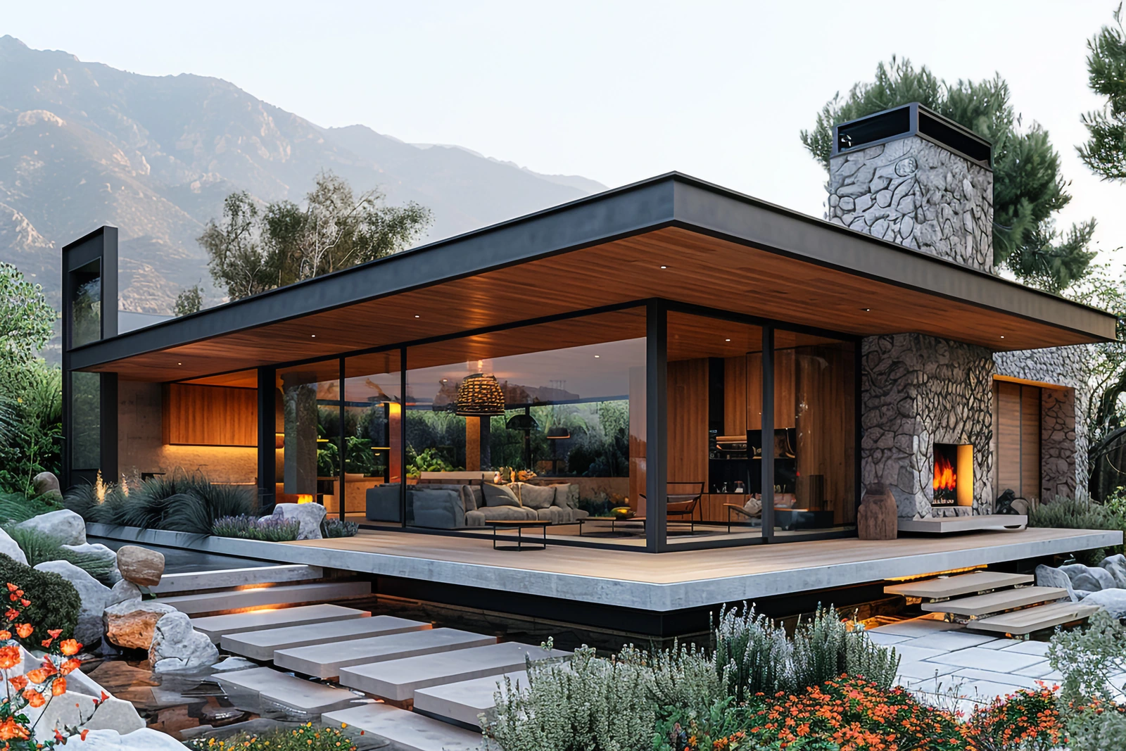 Photoreal interior living space